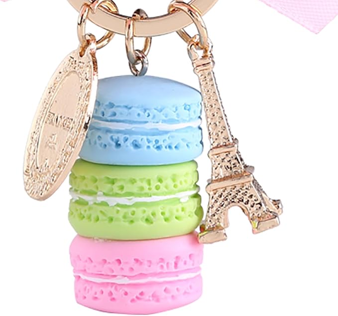 Eiffel Tower Keychain, Cake Keychain, Key Ring Cute, for Keyring Bag Pendant Car Charm Decoration, Women