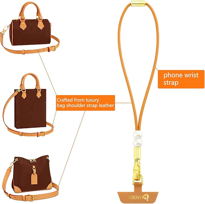 Leather Phone Wrist Strap,Universal Adjustable Key Lanyard,Stylish Wristlet Keychains for Women&Men