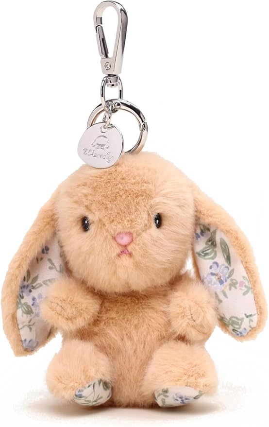 Rabbit Keychain for Backpack, Cute Keychain Bag Charms for Women