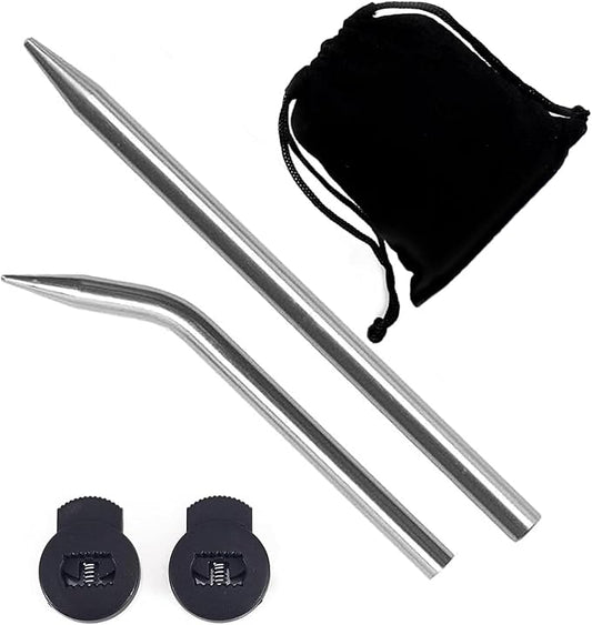 Baseball Glove Lacing Needle, 2 Glove Leather Lacing Needle with 2 Glove Locks, Baseball Glove Repair Lacing Kit, Lacing Needle, Baseball Glove Laces, Curved Needles Tool to Repair Gloves Quickly