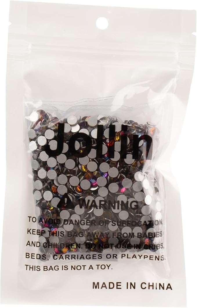Jollin Glue Fix Crystal Flatback Rhinestones Glass Diamantes Gems for Crafting Nail Art Crafts Decorations Clothes Shoes 4.8mm (ss20 1440pcs, Blue Blaze)