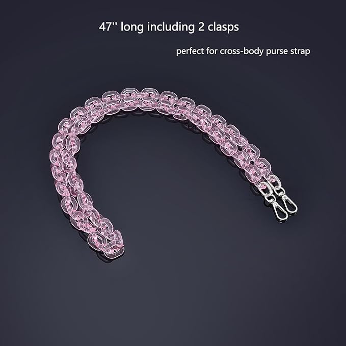Cute Acrylic Purse Strap Bag Chain Handle Replacement Handbag Crossbody Shoulder Strap Accessory