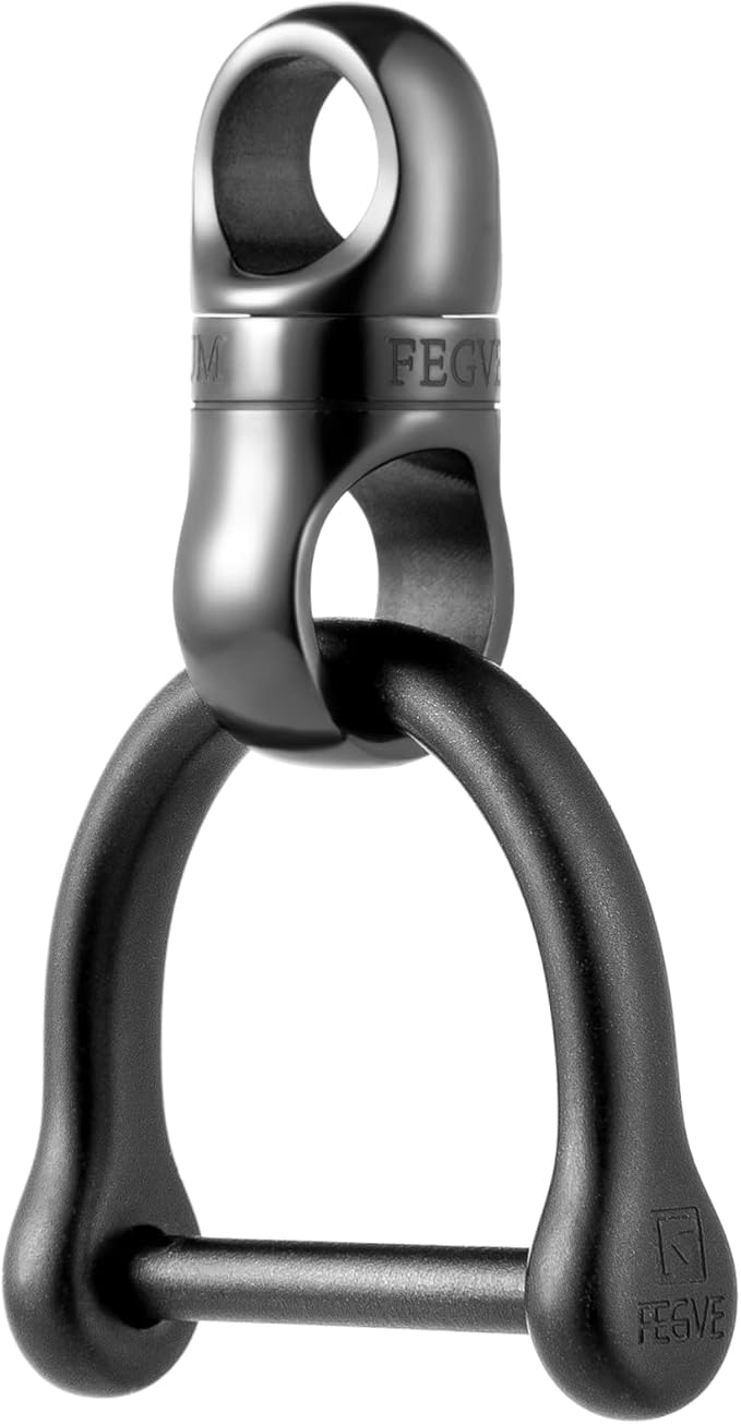 TISUR Titanium Key Ring, Key Chain Rings Heavy Duty Swivel Keyrings Carabiner Keychain For Men And Women Key Chain Assecories