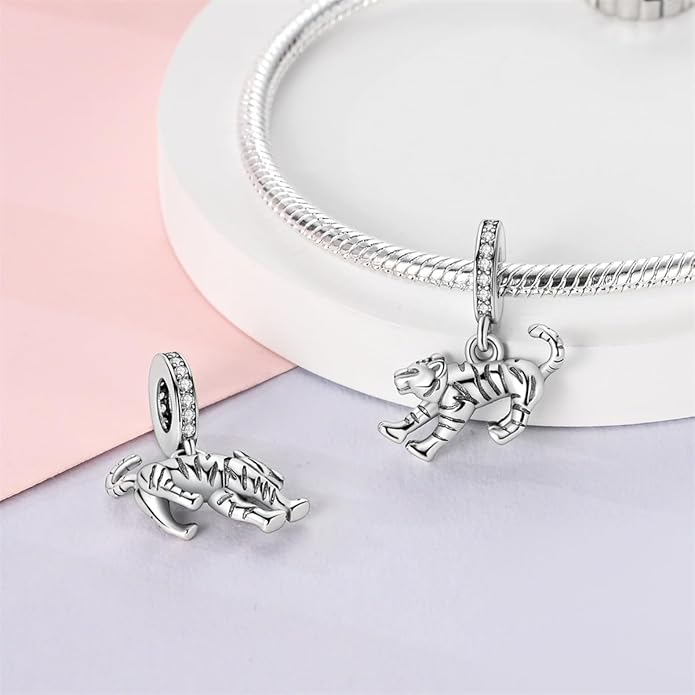 HONGRUI 925 Sterling Silver Charm for Bracelets Necklace Fashion Heart Bow Flower Family Butterfly Pendant Bead Charm for Women Festival jewelry gifts