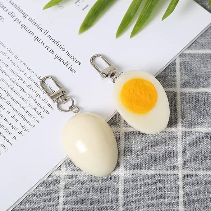 HSYHERE Men Women Creative Interesting Novelty Stylish Mini Simulated Food Orange Shrimp Keychain Key-ring Pendant
