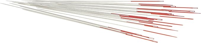The Beadsmith ColorEYES Beading Needles, Size 12, 1 Bag/1000 Needles, Red Colored Tip for Easy Identification of Size, Use for Loom Weaving Bead Work, Off-Loom Stitch & Jewelry Making w/Seed Beads