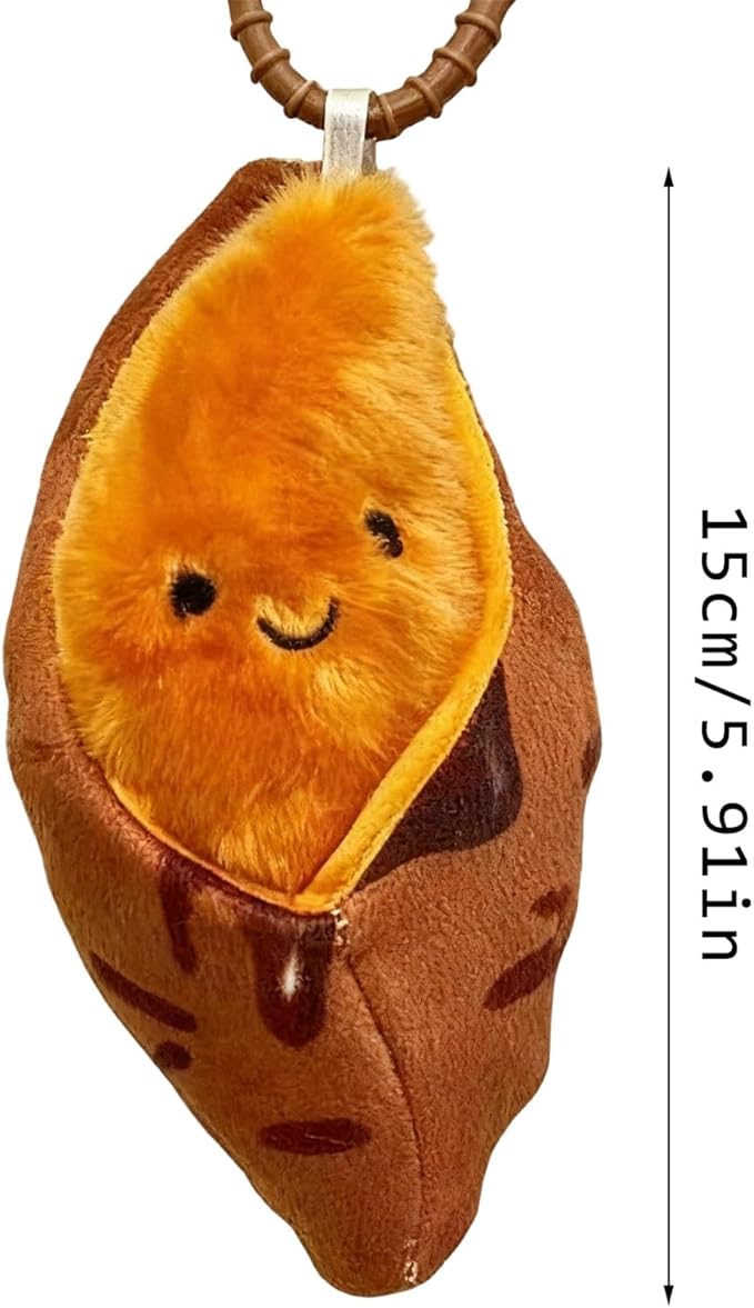 Cute Sweet Potato Plush Keychain - Inspirational Soft Pendant Key Ring for Backpacks/Keys, Heartwarming Gift for All Ages