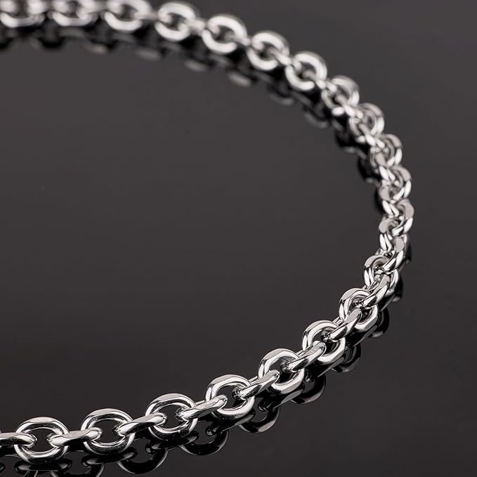 UMAOKANG 5 Meters Stainless Steel Jewelry Making Chain Roll Chunky Cable Chains for Men and Women Necklace DIY with Jump Rings and Lobster Clasps