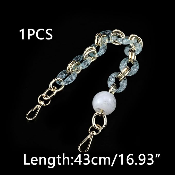 Crapyt Resin Purse Handle Bag Chain Acrylic can Improve the Handbag Level Replacement Strap Acrylic Handbag Chain 16.93"