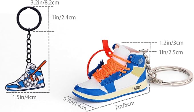 MPK 3D Mini Shoe Keychain,Sneaker Shoe lovers Keychainirthday Birthday Party Mystery Goodie Bag Prizes