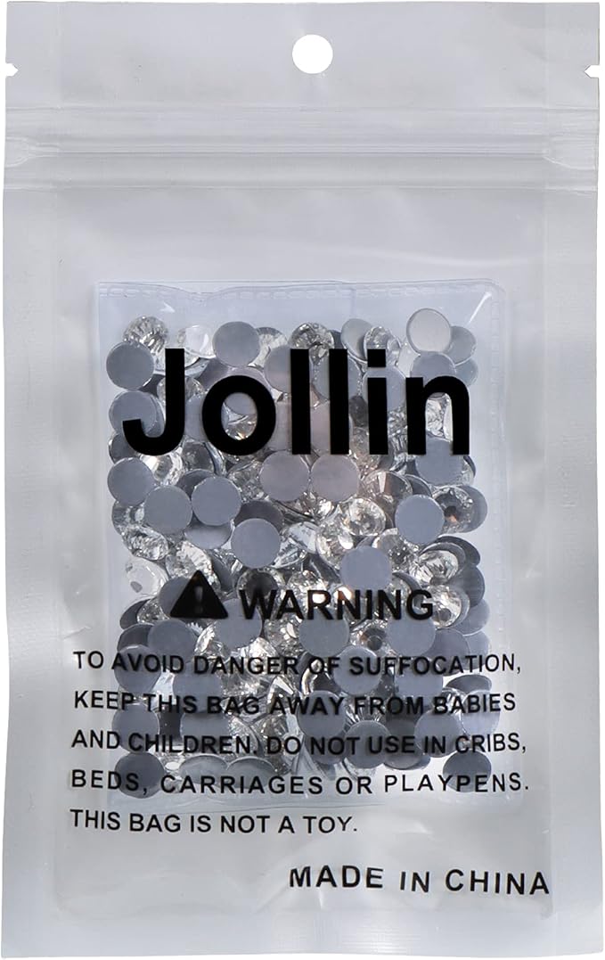 Jollin 288pcs Hotfix Rhinestones Flatback Crystal Rhinestones for Crafts Crafting Clothes Shoes DIY Decorations, SS34(7.2mm), Crystal