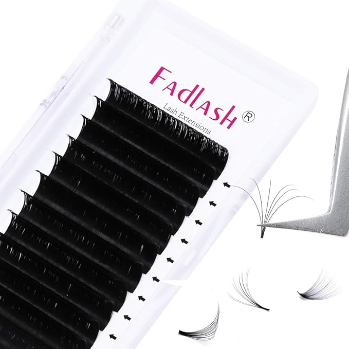 Volume Lash Extensions FADLASH C D DD Curl Self Fanning Eyelash Extensions 3D~10D Volume Fans 0.05 0.07mm Easy Fan Lash Extensions 8-20mm Length (0.05-D, 16mm)