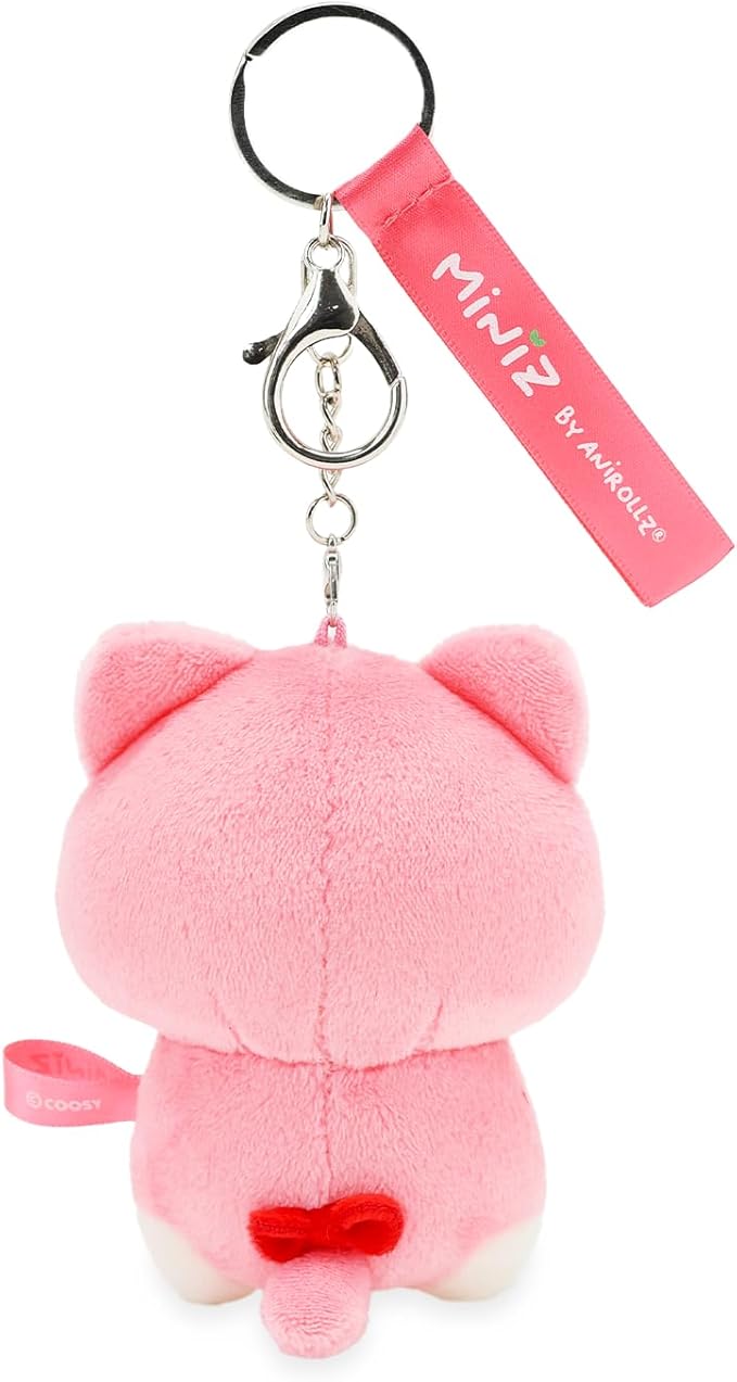 Anirollz Miniz Plush Charm Cute Stuffed Animal Keychain Kawaii Mini Bag Accessory Collectible Pocket Toy for Kids & Adults