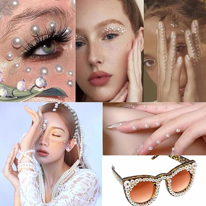 100g Mix Resin Rhinestones Flatback Half Round Pearls Mixed Size 3mm-10mm AB Color Half Pearls Resin Rhinestones for DIY Craft Nail Art Shoes Clothes Phone Case (Purple/White Series)