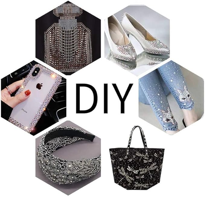 1440pcs Hotfix Rhinestones Flatback Crystal Rhinestones for Crafts Crafting Clothes Shoes DIY Decorations,4.0mm SS16, Light Green