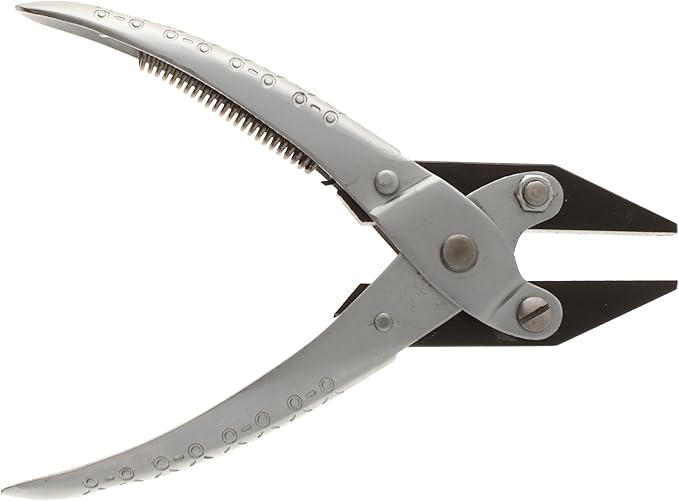 The Beadsmith Flat Nose Parallel Plier - 5.5 inches (140mm), Steel tool for jewelry making, with spring