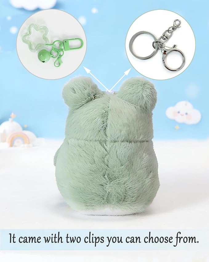Penguin Plush Keychain Cute Stuff Cosplay Costume Change Clothing Donut Frog Unicorn Shiba Inu Bunny Tiger keyring