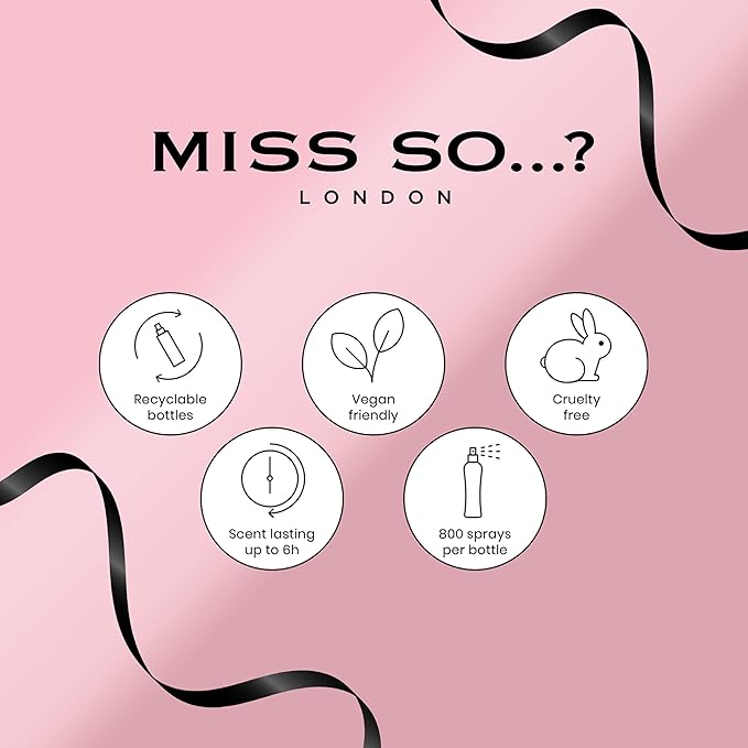 So...? Miss So Set - Perfumes for Women with Floral, Fruity and Vanilla Perfume Notes - 800 Sprays - Gifts for Women - 3 pcs Gift Set
