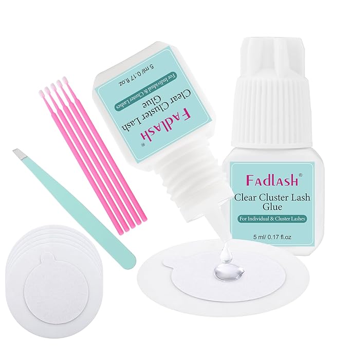 Lash Cluster Glue Fast Drying Long Lasting DIY Waterproof Clear Lash Glue for Eyelash Clusters for Self Application