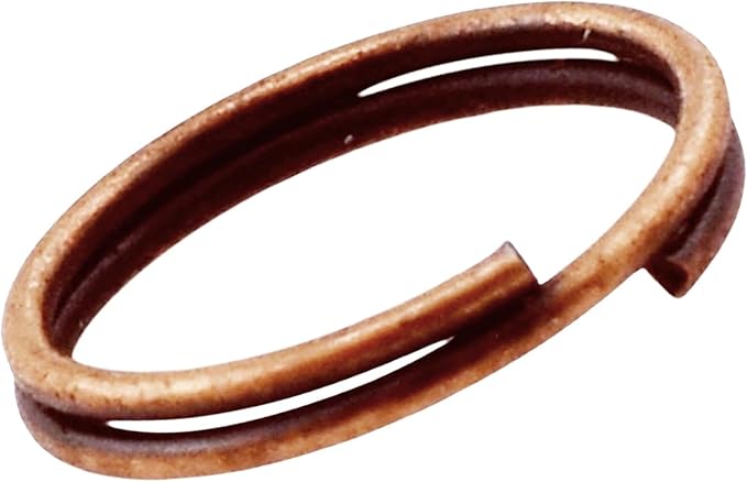 Mandala Crafts 7mm Antique Copper Colored Double Jump Rings for Jewelry Making - 800 Pcs Small Split Key Rings Set for Crafts, DIY Keychains, and Accessories