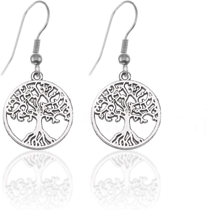 Inspired Silver - Silver Customized Charm French Hook Drop Earrings with Cubic Zirconia Jewelry