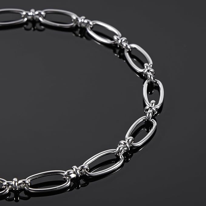 UMAOKANG 6.6 Feet Stainless Steel Chain for Jewelry Making Long Oval Bulk Chain on Spool Decorative Craft Chain Roll
