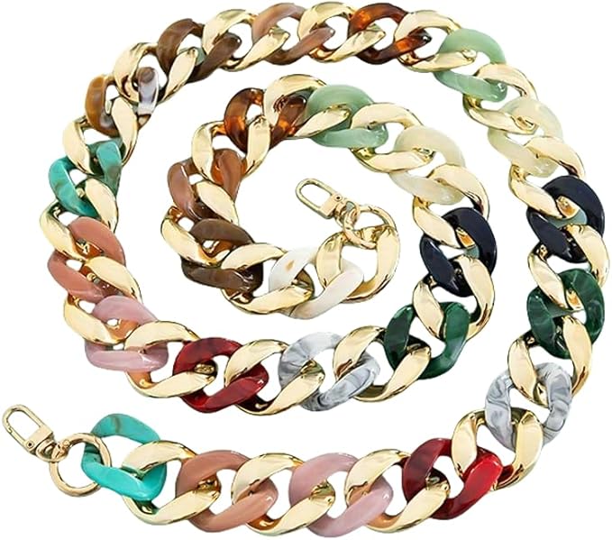 Acrylic Resin Chain Strap for Purse,Replacement Bag Chain Strap,Handbag DIY Accessories