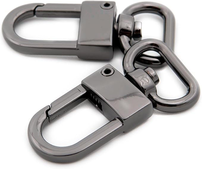 Swivel Snap Hook, 10 PCS Push Lobster Clasps Clips Bag Charm for Replacement Craft Lanyard Purse Making (Gunmetal,5/9")