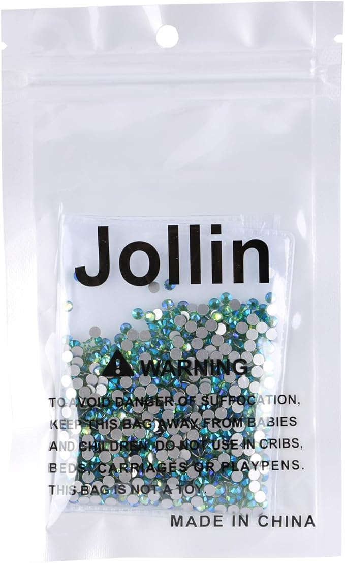 1440pcs Flatback Rhinestones Glue Fix Crystal Glass Diamantes Gems for Crafting Nail Art Crafts Decorations Clothes Shoes 3.2 mm (ss12, Light-Green AB)