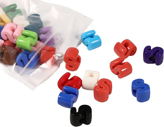 40 PCS Letter Beads 3D Acrylic 18mm x 14mm S Loose for Jewelry Making Bracelet Necklaces Keychain Phone Bag Chain Key Chains(Mixed Color S)