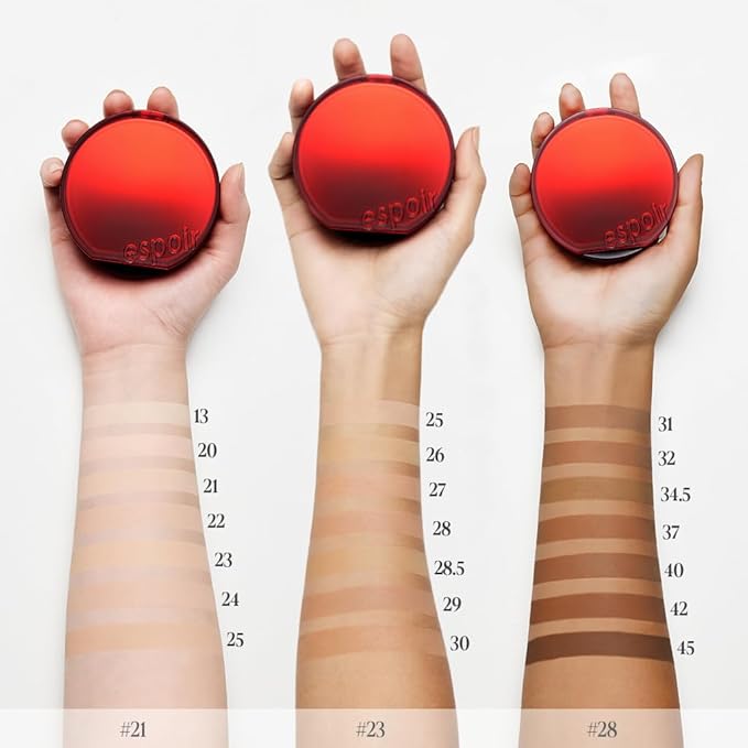 Espoir Be Velvet Cushion Foundation #34.5 Golden Olive | Quick and Easy Coverage with Long-lasting Color by Zero Oxidation, Velvety Smooth Finish & Lightweight Formula, Vegan, Korean Makeup, 0.46 oz