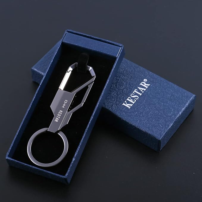 KESTAR Car Key Chain Key Ring Business Keychain Car Key Ring Key Organization for Men and Women, Classic Black
