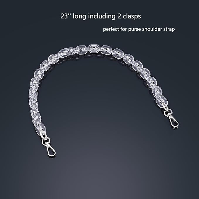 Cute Acrylic Purse Strap Bag Chain Handle Replacement Handbag Crossbody Shoulder Strap Accessory