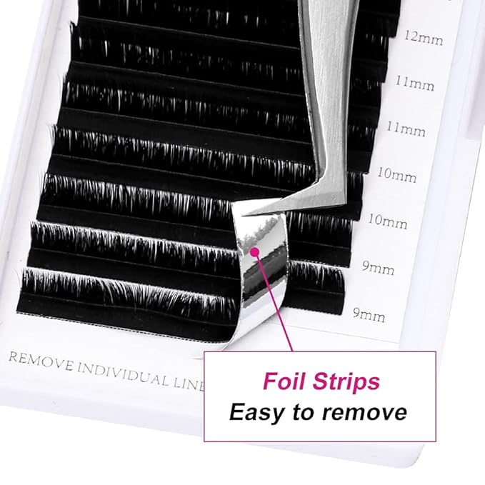 Eyelash Extension L Curl Mix Easy Blooming Lash Extensions Rapid Volume Lash Extensions Self Fanning Eyelash Extensions .03 .05 .07 (0.05-L, 8-14mm)