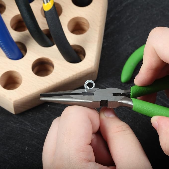 SPEEDWOX 5 Inch Long Nose Pliers with Cutter and Chain Nose Pliers for Jewelry Making