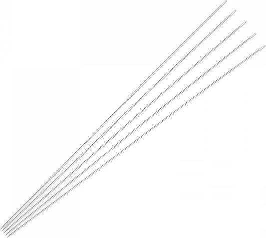 uxcell Beading Needles Fine Thin Long Straight Sewing Embroidery Threads Stainless Steel 4.72 Inch 0.02 Inch Wire Diameter 50Pcs