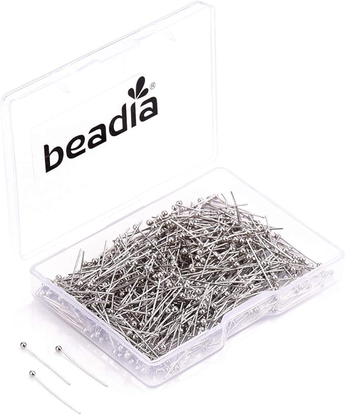 Ball Head pins Platinum for DIY Jewelry Making 20mm 600pcs