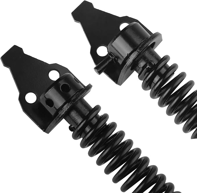2 Pack 14 Inch Heavy Duty Self Closing Fence Gate Spring, Adjustable Automatic Gate Closure Hardware for Outdoor Wooden Gate and Vinyl Fence, Carbon Steel with Black Powder Coating, by GENHAKON