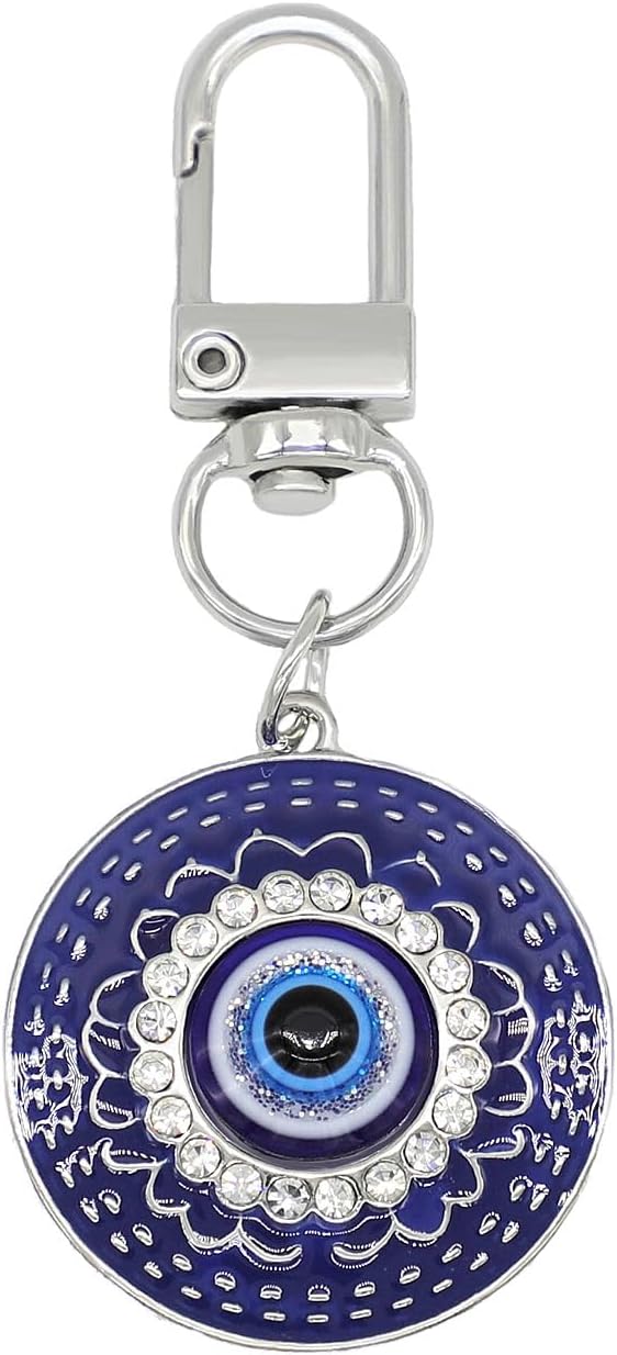 Evil Eye Keychain Hamsa Hand keychain Protection Charm for Men Women Car Key Ring Bag Purse Accessories