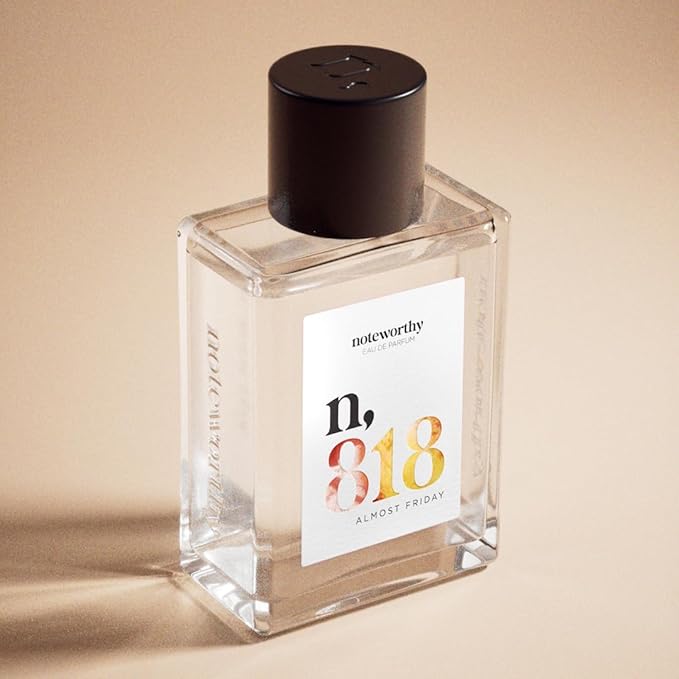 Noteworthy n,818 Almost Friday Eau De Parfum – Jasmine, Milk, Rosewood | Sophisticated, Warm Fragrance for Any Occasion | Long-lasting Unisex Perfume for Women & Men (100ml)