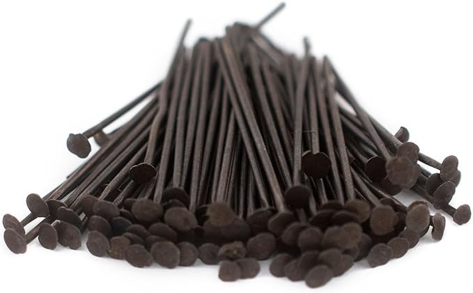 The Bead Chest Antiqued Brass 21 Gauge 1 Inch Head Pins (Approx 100 Pieces)