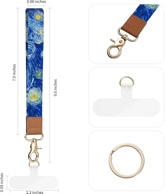 2 Pack Phone Wrist Strap Keychain，Cell Phone Lanyard，for Key Chains Car Keys ID Badges Wallet Camera Wrist Strap