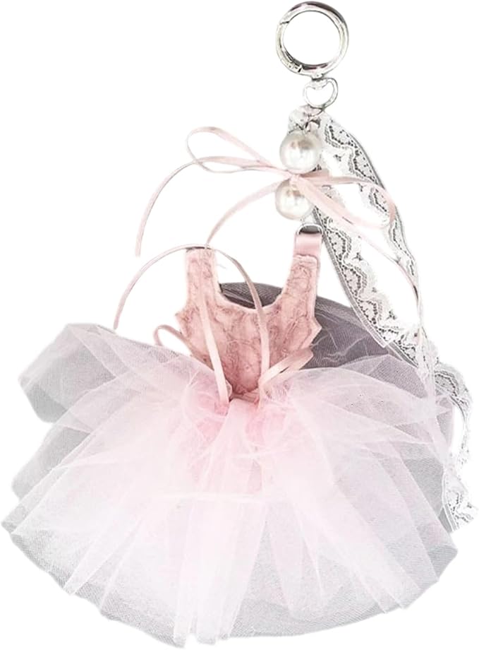 Stylish Tulle Ballet Slipper Keychain Featuring Lace Ribbon And Sparkling Pearls Accessories Bag Purse Decoration Unique Ballet Women