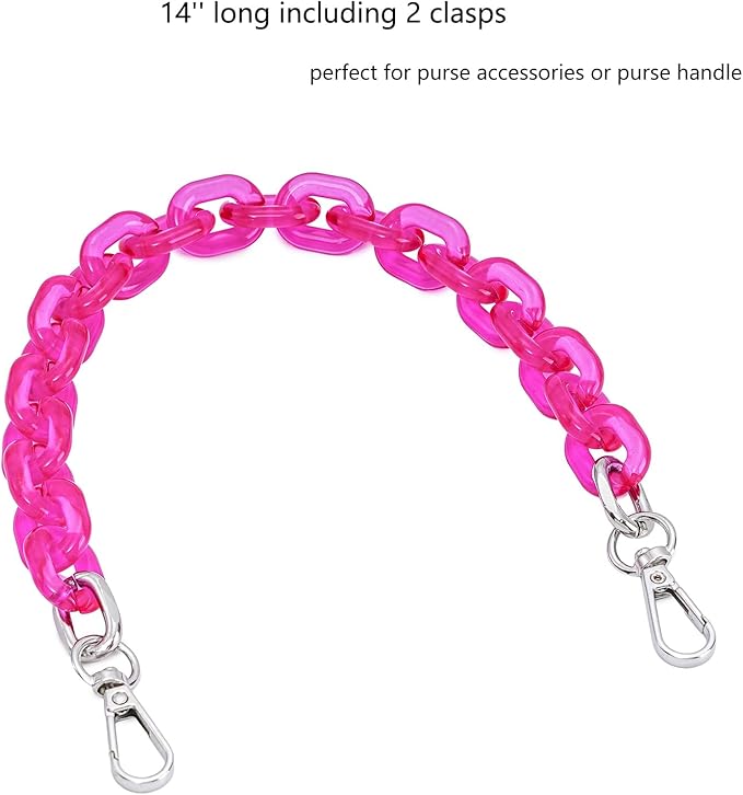 Cute Acrylic Purse Strap Bag Chain Handle Replacement Handbag Crossbody Shoulder Strap Accessory