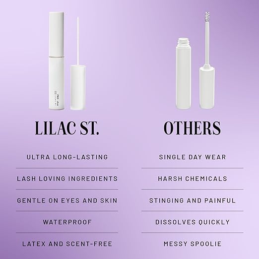 Lilac St - Eternal Bond (Clear) - Lash Cluster Glue - Mini Mascara Wand Applicator - Strong & Flexible Hold - Waterproof - Sensitive Eyes Safe - Cruelty Free, Vegan, Women Founded - 0.16fl oz