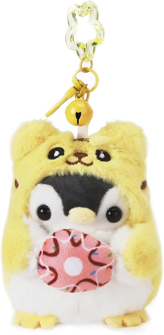 Penguin Plush Keychain Cute Stuff Cosplay Costume Change Clothing Donut Frog Unicorn Shiba Inu Bunny Tiger keyring