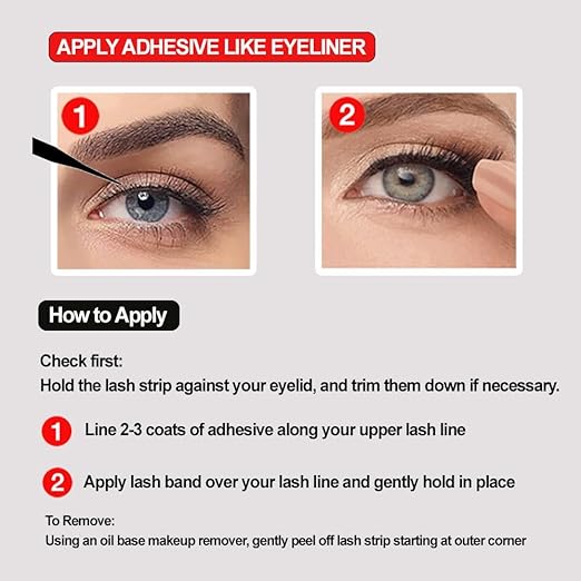 UOG (United One) Eyelash Adhesive Glue - Super Strong Hold Up to 5 Days, Waterproof & Allergy-Free, Odorless Brush-On False Lash Extension Glue, All-in-One Formula. (Clear). (3, Clear)