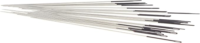 The Beadsmith ColorEYES Beading Needles, Size 10, 1 Pack (25 Needles), Black Colored Tip for Easy Identification of Size, Use for Loom Weaving Bead Work, Off-Loom Stitch & Jewelry Making w/Seed Beads