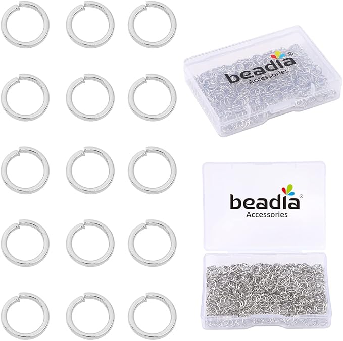 Platinum Plated Jump Rings Non Tarnish 7mm 300pcs for Jewelry Making Findings