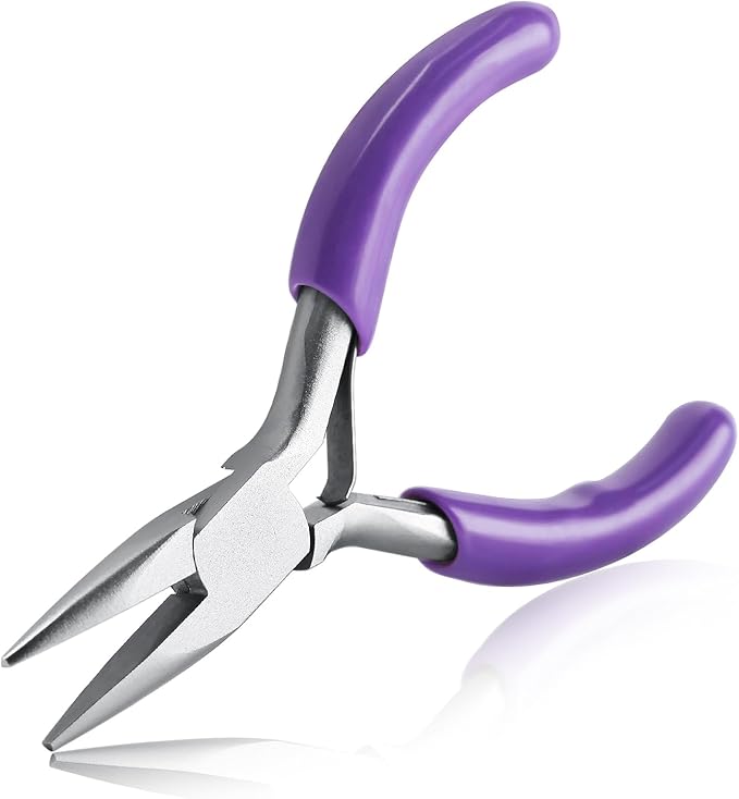 SPEEDWOX 3 Inch Chain Nose Pliers - Miniature Pocket Plier for Jewelry Making